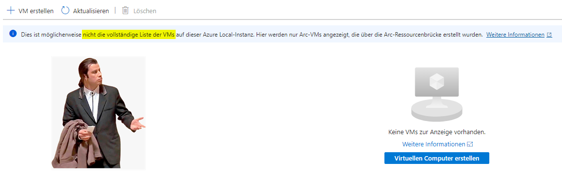 Verwirrung über das leere Azure-Portal